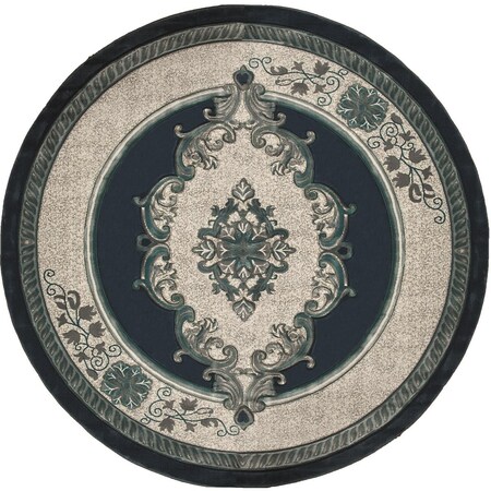 Manmade 7 ft. 10 in. Bristol Fallon Aqua Round Rug MA3095817